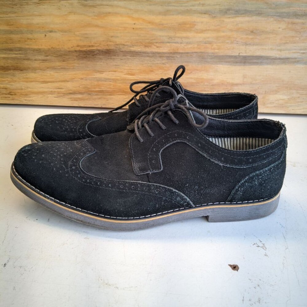 ALPINE SWISS BEAU MENS SIZE 13 DRESS SHOES GENUINE SUEDE LACE UP OXFORDS